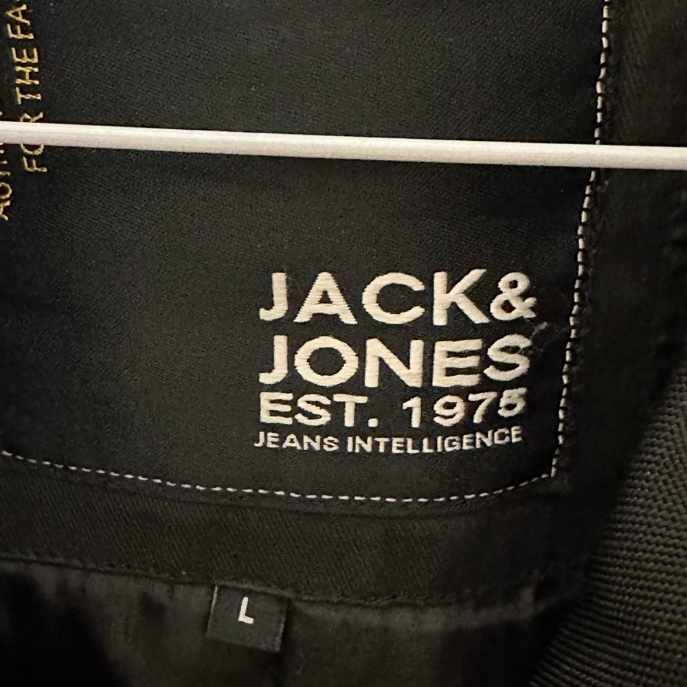 Jack & Jones Black Military Biker Jacket - Picture 2 of 6